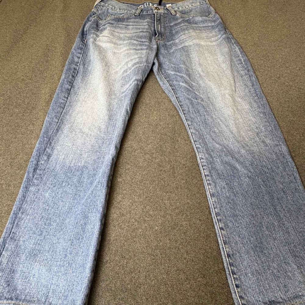 Guess Los Angeles Cliff Bootcut Jeans Mens 36 Medium Wash Blue Denim 01 2101517